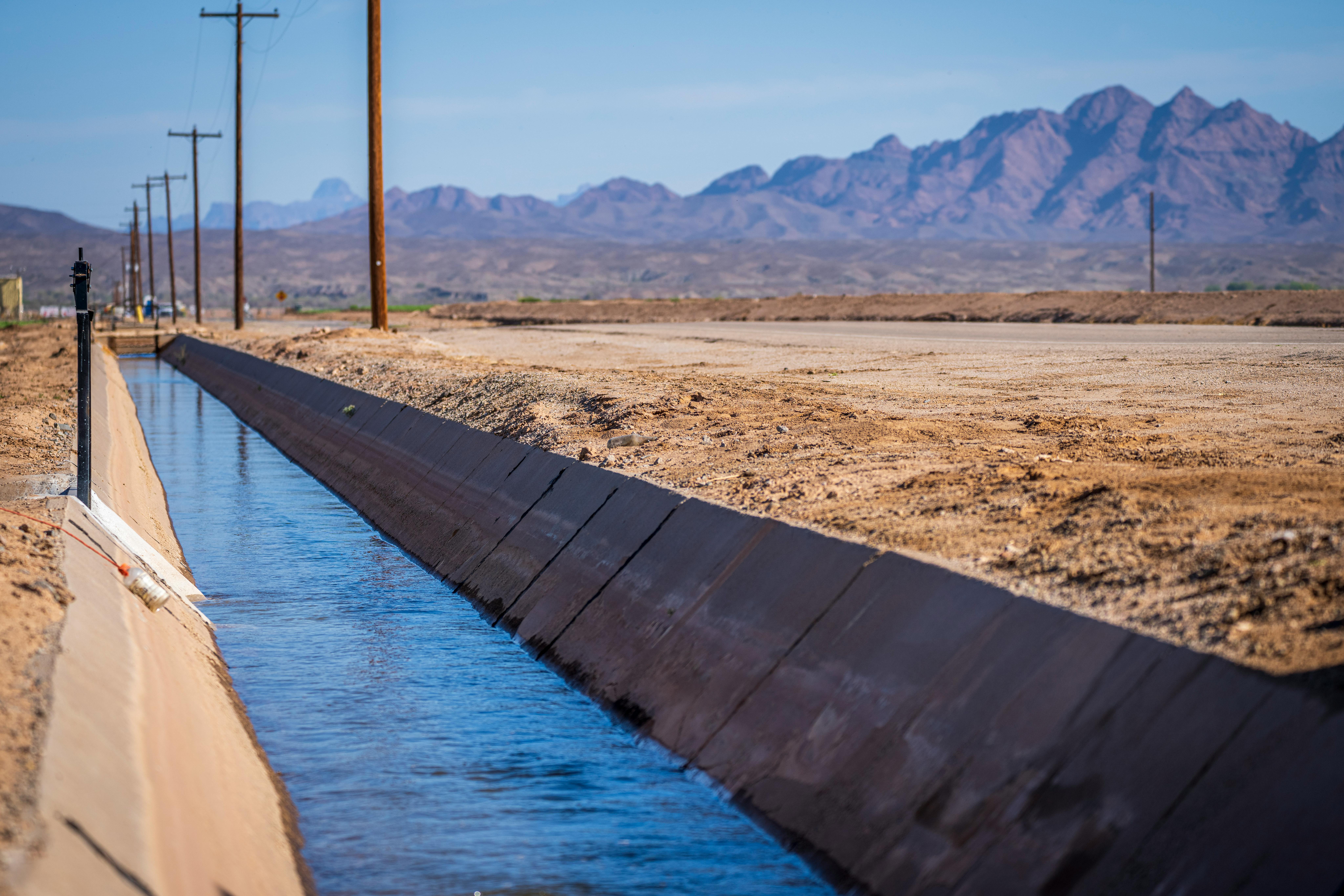 Arizona desert irrigation canal